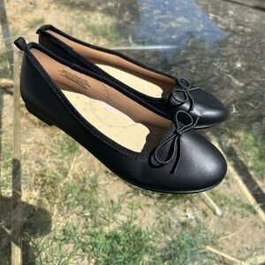 Cat & Jack Black Dress Ballet Flats with Bow